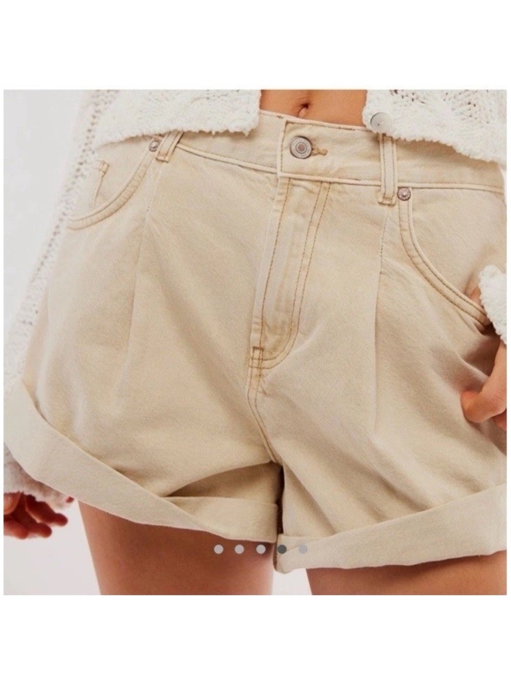 We The Free Danni Shorts High Rise Roll Cuff Size M